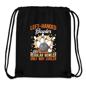 Bowling Linkshänder Linkshändiger Kegler - Stanley/Stella recycelter Gym Bag - Schwarz - Vorne