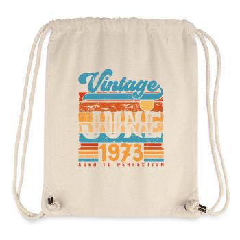 Juni 1973, Vintage-Jubiläumsgeschenk Juni 1973. - Stanley/Stella recycelter Gym Bag - Naturweiß - Vorne