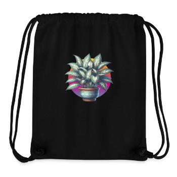 Dieffenbachia plant in pot - Stanley/Stella Recycled Gym Bag - black - Front