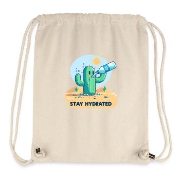 Cactus dans le désert - Sac à cordon recyclé Stanley/Stella - blanc naturel - Devant