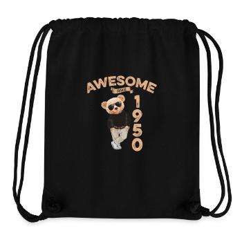 1950 Geburtstag Cool Teddy Bär Awesome since - Stanley/Stella recycelter Gym Bag - Schwarz - Vorne