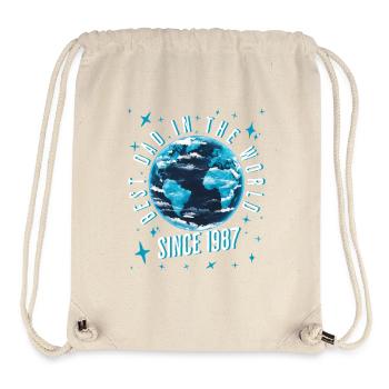 Bester Papa der Welt seit 1987 Vatertag - Stanley/Stella recycelter Gym Bag - Naturweiß - Vorne