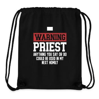 Priester Katholischer christlicher Priester - Stanley/Stella recycelter Gym Bag - Schwarz - Vorne