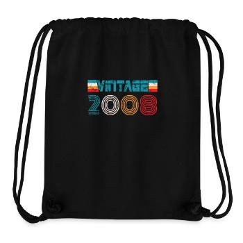 2008 Birthday Vintage - Stanley/Stella Recycled Gym Bag - black - Front
