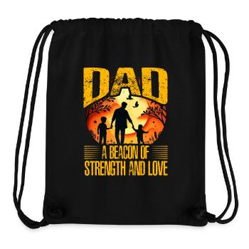 Dad a beacon of strength and Love - Stanley/Stella Recycled Gym Bag - black - Front