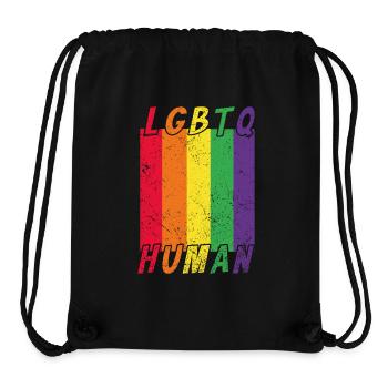 LGBTQ Human - Stanley/Stella recycelter Gym Bag - Schwarz - Vorne