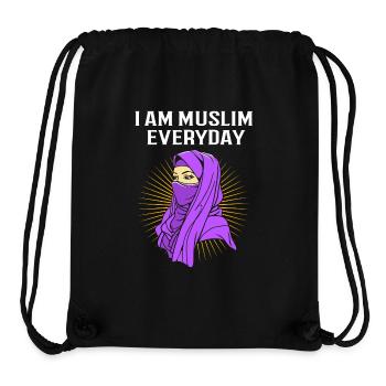 Muslim Islam Moslem Muslima Eid Mubarak - Stanley/Stella recycelter Gym Bag - Schwarz - Vorne