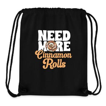 Cinnamon roll - Stanley/Stella Recycled Gym Bag - black - Front