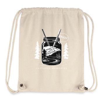 Minimalistische Outdoor Erinnungen im Einmachglas - Stanley/Stella recycelter Gym Bag - Naturweiß - Vorne