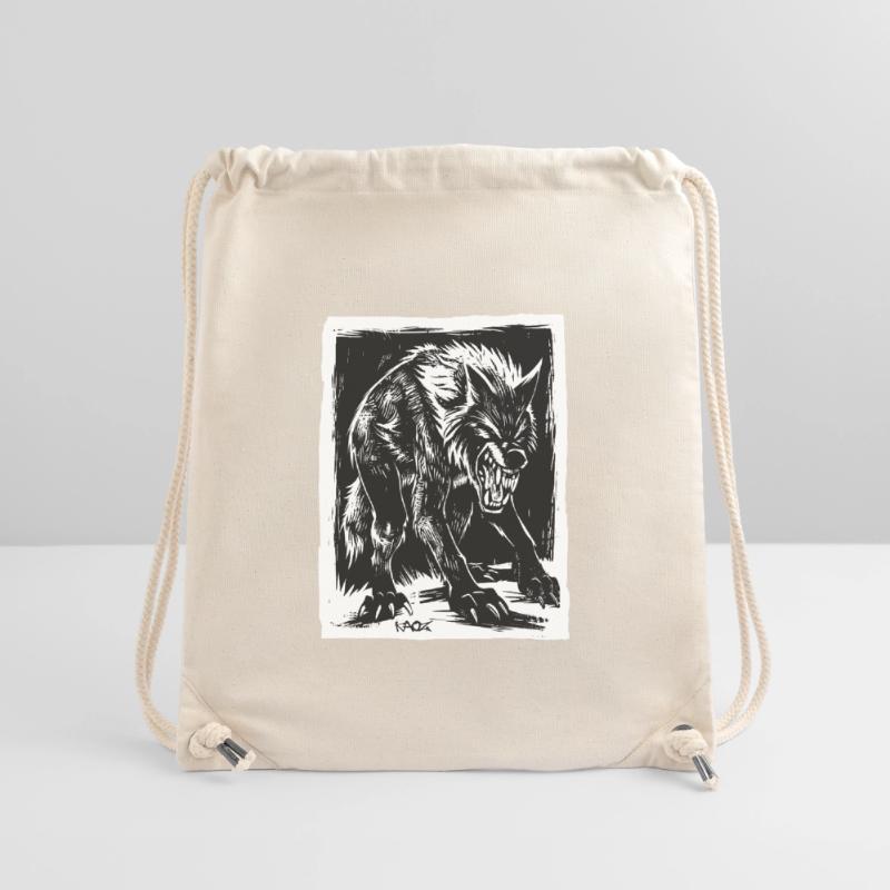 Böser Horror-Werwolf oder Wolf Stanley/Stella recycelter Gym Bag