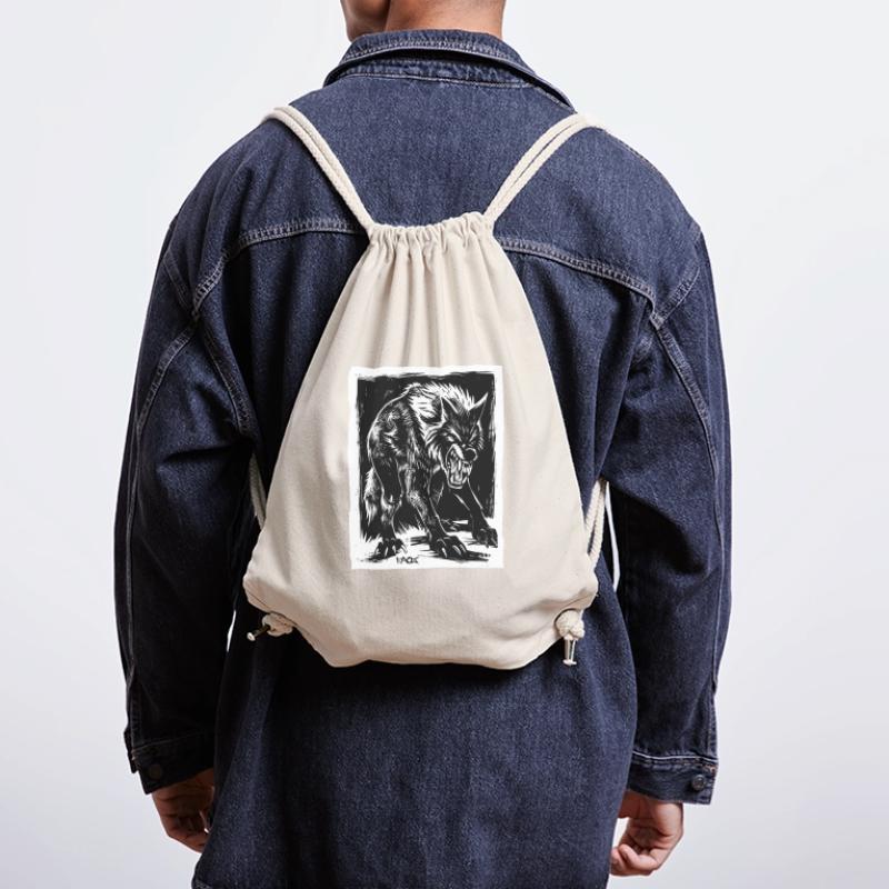 Böser Horror-Werwolf oder Wolf Stanley/Stella recycelter Gym Bag