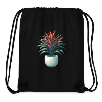 Dracaena plant in pot - Stanley/Stella Recycled Gym Bag - black - Front