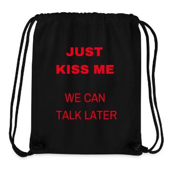 Just kiss me - Stanley/Stella recycelter Gym Bag - Schwarz - Vorne