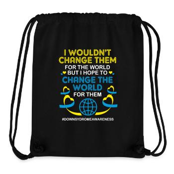 Down syndrome - Stanley/Stella Recycled Gym Bag - black - Front