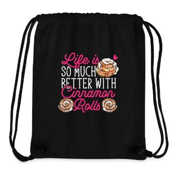 Cinnamon roll - Stanley/Stella Recycled Gym Bag - black - Front