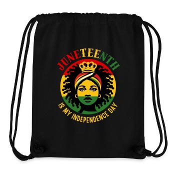 Juneteenth is my independence day - Stanley/Stella Recycled Gym Bag - black - Front