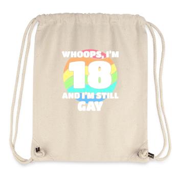 Funny Gay Pride - 18th Birthday 18 BDay Lesbian - Stanley/Stella Recycled Gym Bag - natural - Front