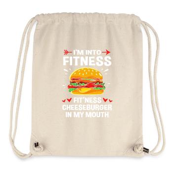 Cheeseburger Burger - Stanley/Stella recycelter Gym Bag - Naturweiß - Vorne