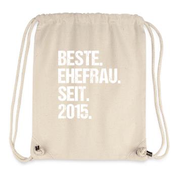 Valentine's Day Best Wife Since 2015 - Stanley/Stella Recycled Gym Bag - natural - Front