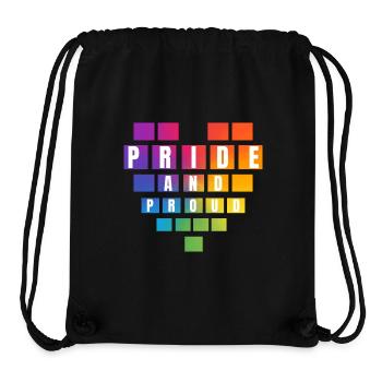 PRIDE Heart Pride and proud - Stanley/Stella recycelter Gym Bag - Schwarz - Vorne