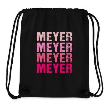Meyer Familienname Team Retro Geschenkidee - Stanley/Stella recycelter Gym Bag - Schwarz - Vorne
