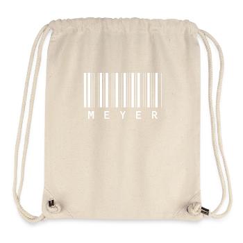 Meyer Barcode Family Name Bar Code Gift - Stanley/Stella Recycled Gym Bag - natural - Front
