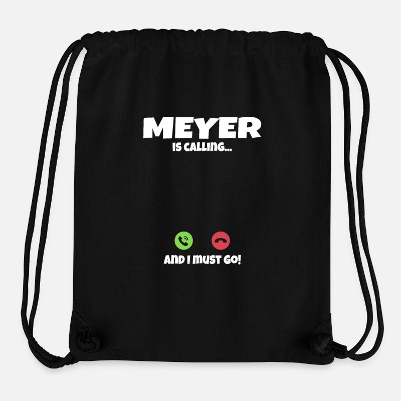 Meyer appelle appelle l’idée cadeau - Sac à cordon recyclé Stanley/Stella - noir