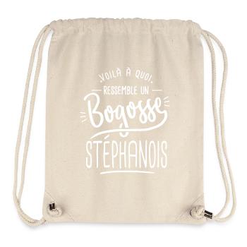 bogosse Stéphanois cadeau saint étienne St étienne - Sac à cordon recyclé Stanley/Stella - blanc naturel - Devant