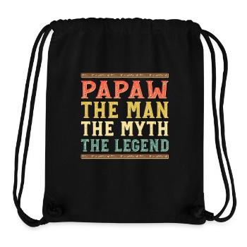 Papa Opa Spruch Papaw The Man The Myth The Legend - Stanley/Stella recycelter Gym Bag - Schwarz - Vorne
