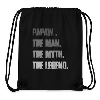 Papa Opa Spruch Papaw The Man The Myth The Legend - Stanley/Stella recycelter Gym Bag - Schwarz - Vorne