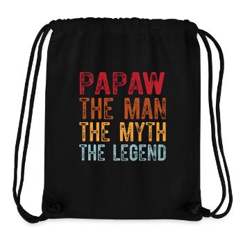 Papa Opa Geschenkidee Papaw Spruch - Stanley/Stella recycelter Gym Bag - Schwarz - Vorne