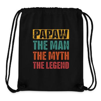 Papa Grand-père Idée Cadeau Papaw Dire Humour Père - Sac à cordon recyclé Stanley/Stella - noir - Devant