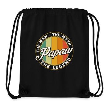 Papa Grand-père Idée Cadeau Papaw Dire Humour Père - Sac à cordon recyclé Stanley/Stella - noir - Devant