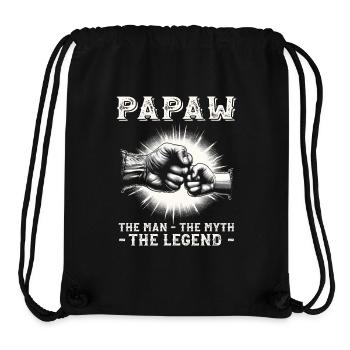 Papa Grand-père Idée Cadeau Papaw Dire Humour Père - Sac à cordon recyclé Stanley/Stella - noir - Devant