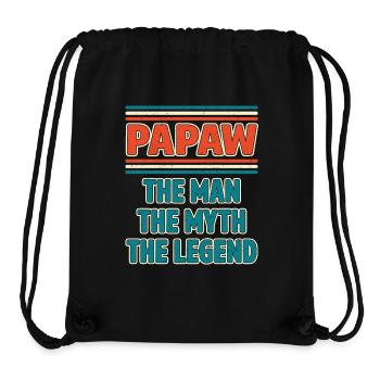 Papa Grand-père Idée Cadeau Papaw Dire Humour Père - Sac à cordon recyclé Stanley/Stella - noir - Devant