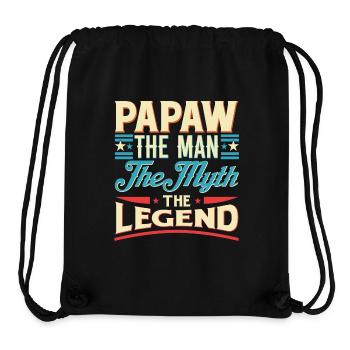 Papa Opa Spruch Papaw The Man The Myth The Legend - Stanley/Stella recycelter Gym Bag - Schwarz - Vorne