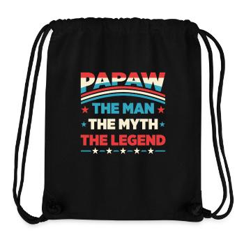 Papa Opa Spruch Papaw The Man The Myth The Legend - Stanley/Stella recycelter Gym Bag - Schwarz - Vorne