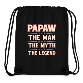 Papa Grand-père Idée Cadeau Papaw Dire Humour Père - Sac à cordon recyclé Stanley/Stella - noir - Devant