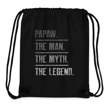 Papa Grand-père Idée Cadeau Papaw Dire Humour Père - Sac à cordon recyclé Stanley/Stella - noir - Devant
