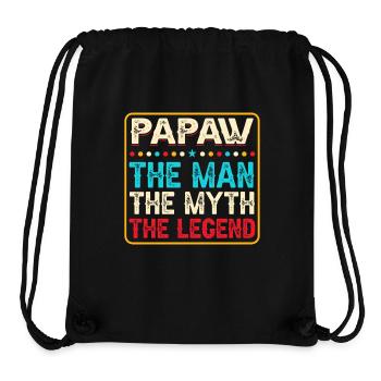 Papa Grand-père Idée Cadeau Papaw Dire Humour Père - Sac à cordon recyclé Stanley/Stella - noir - Devant