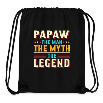 Papa Grand-père Idée Cadeau Papaw Dire Humour Père - Sac à cordon recyclé Stanley/Stella - noir - Devant