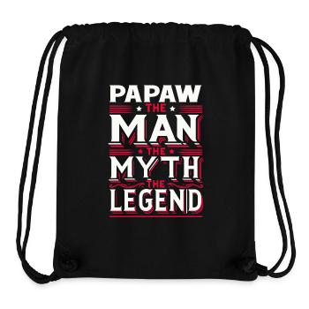 Papa Opa Spruch Papaw The Man The Myth The Legend - Stanley/Stella recycelter Gym Bag - Schwarz - Vorne