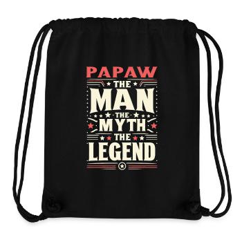 Papa Grand-père Père Idée Cadeau Papaw Dire Humour - Sac à cordon recyclé Stanley/Stella - noir - Devant