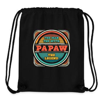 Papa Père Grand-père Idée Cadeau Papaw Dire Humour - Sac à cordon recyclé Stanley/Stella - noir - Devant