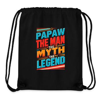 Papa Père Grand-père Idée Cadeau Papaw Dire Humour - Sac à cordon recyclé Stanley/Stella - noir - Devant