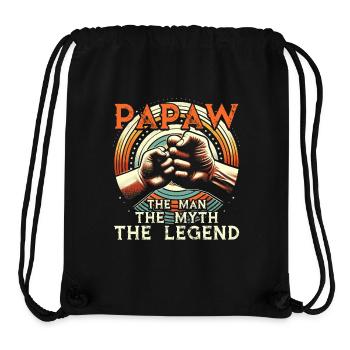 Papa Père Grand-père Idée Cadeau Papaw Dire Humour - Sac à cordon recyclé Stanley/Stella - noir - Devant
