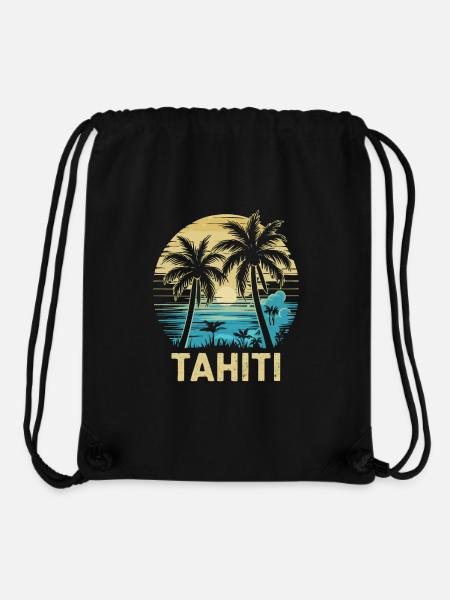 Tahiti, Polynésie française - Sac à cordon recyclé Stanley/Stella - noir