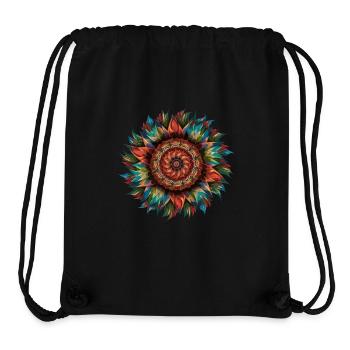 Harmonie Floral Mandala Inspiriert Künstlerisch - Stanley/Stella recycelter Gym Bag - Schwarz - Vorne