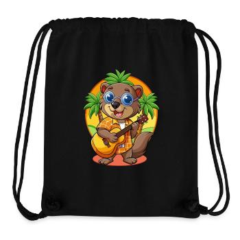 Lustige Biber Cartoon Sommer Strand Sonnenbrille - Stanley/Stella recycelter Gym Bag - Schwarz - Vorne