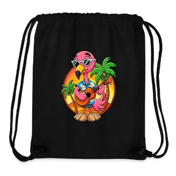Funny Flamingo Summer Beach Sunglasses Hawaiian - Stanley/Stella Recycled Gym Bag - black - Front